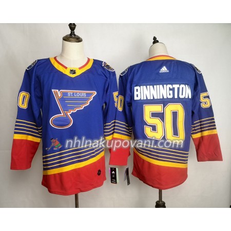 St. Louis Blues Dresy Jordan Binnington 50 Adidas 90s Heritage Authentic - Pánské